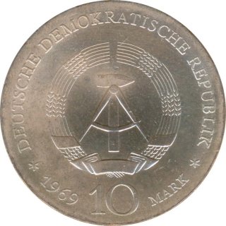DDR 10 Mark 1969 Johann Friedrich Bttger Silber*