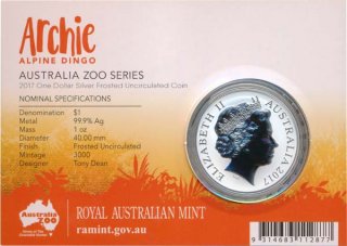 Australien 2017 Archie - 1 Oz Silber - CoinCard*