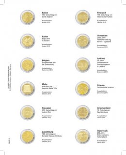 Vordruckblatt 2 Euro: Italien 2015 - sterreich 2016