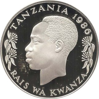 Tansania 1986 - Elefant 100 Shilingi - Silber*