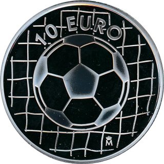 Spanien 10 Euro 2002 PP Fussball-WM in Japan & Sdkorea Silber*