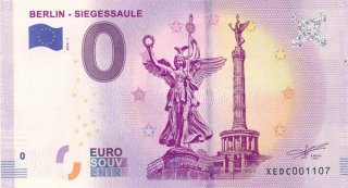 0 Euro Souvenir Schein 2018 - Berlin - Siegessule*