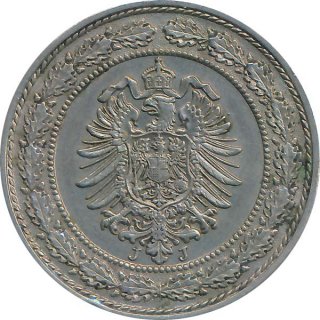 Kaiserreich J.006 1887 J Kleinmnze 20 Pfennig*