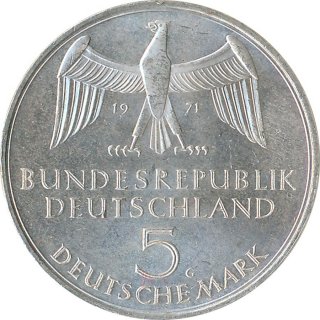 BRD 5 DM 1971 G 100 Jahre Reichsgrndung Silber*