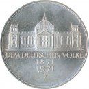 BRD 5 DM 1971 G 100 Jahre Reichsgrndung Silber*