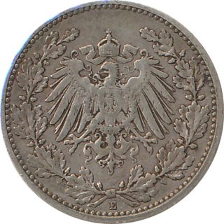 Kaiserreich J.016 1906 E Kleinmnze 1/2 Mark Silber*