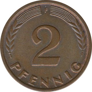 BRD 2 Pfennig 1966 F Eichenzweig J.381*