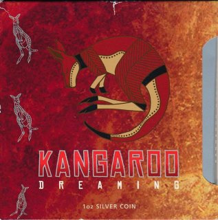 Australien Knguru 2008 - Kangaroo Dreaming 1 Oz Silber im Blister*