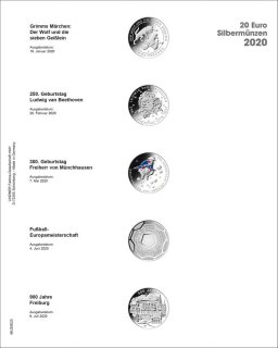 Vordruckblatt f. 20 Euro - Gedenkmnzen Deutschland 2020