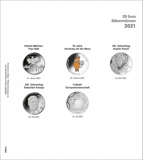 Vordruckblatt f. 20 Euro - Gedenkmnzen Deutschland 2021