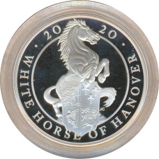 Grobritannien 2020 - Queens Beasts - White Horse of Hanover - 1 Oz Silber PP im Etui*