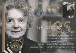 Deutschland 2016 - 20 Euro - Nelly Sachs im Numisblatt*