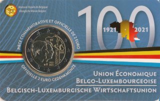 Belgien 2 Euro 2021 - 100 Jahre Wirtschaftsunion - wallonisch*