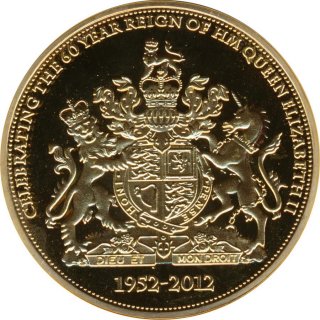 Medaille 2012 60. Regierungsjubilum Elizabeth II. in Farbe