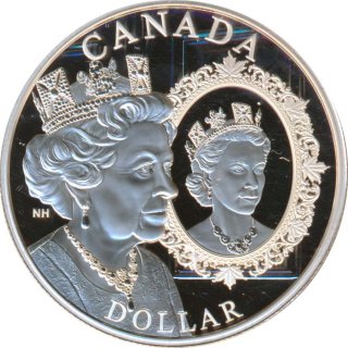 Kanada 1 Dollar 2022 PP 70. Thronjubilum Elizabeth II. Silber im Etui*
