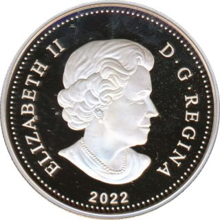 Kanada 1 Dollar 2022 PP 70. Thronjubilum Elizabeth II. Silber im Etui*
