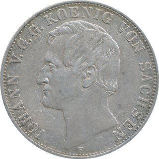Knigreich Sachsen 1858 Zwei Vereinthaler XV Ein Pfund Fein*