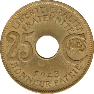 Franzsisch-quatorialafrika 25 Centimes 1943*