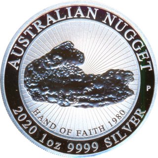 Australien 2020 Nugget Hand of Faith - 1 Oz Silber*