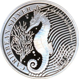 Barbados 2023 - Seepferd - 1 Oz Silber*