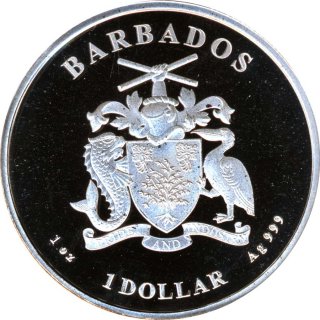 Barbados 2023 - Seepferd - 1 Oz Silber*