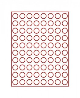 Lindner Mnzbox 2108 - rund - Standard / rote Einlage
