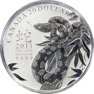 Kanada 2013 - 20 Dollar - Jahr der Schlange in Box*