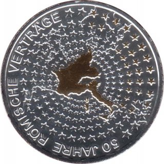 BRD 10 Euro 2007 F 50 Jahre Rmische Vertrge Silber gilded*