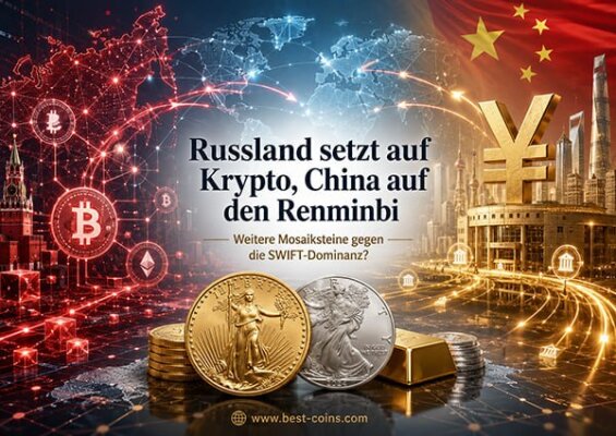 Russland setzt auf Krypto, China auf den Renminbi: Weitere Mosaiksteine gegen die SWIFT-Dominanz? - Russland setzt auf Krypto, China auf den Renminbi: Weitere Mosaiksteine gegen die SWIFT-Dominanz?