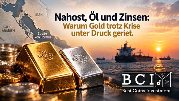 Nahost, Öl und Zinsen: Warum Gold trotz Krise unter Druck geriet - Nahost, Öl und Zinsen: Warum Gold trotz Krise unter Druck geriet