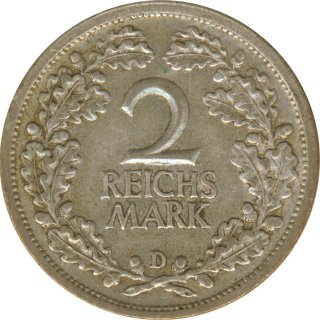 Deutsches Reich 2 Mark 1926 D Silber*