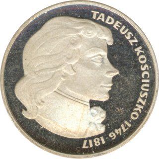 Polen 100 Zlotych 1976 PP Tadeusz Kosciuszko Silber*