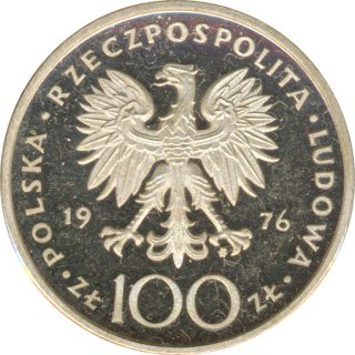 Polen 100 Zlotych 1976 PP Tadeusz Kosciuszko Silber*