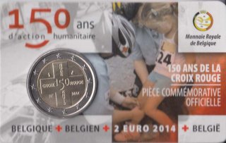 Belgien 2 Euro 2014 - Rote Kreuz CoinCard in Fr*