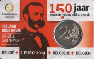 Belgien 2 Euro 2014 - Rote Kreuz CoinCard in Fr*
