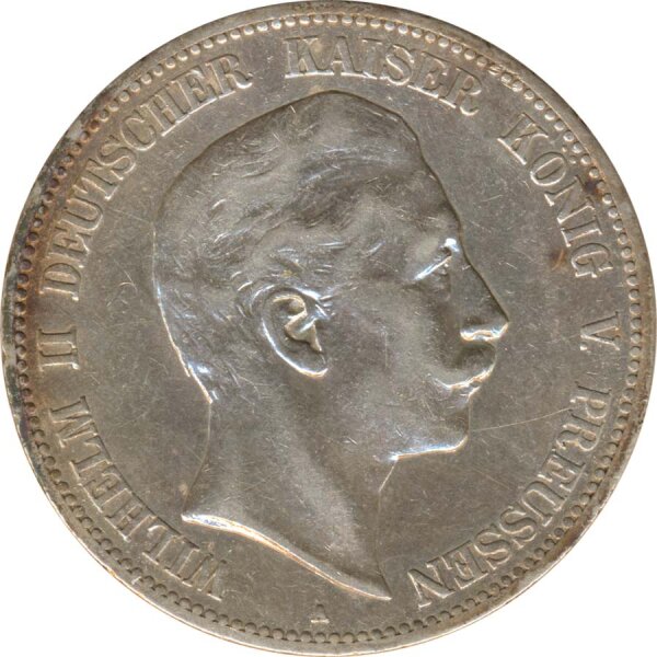 Preussen 5 Mark 1904 A Wilhelm II Silber*
