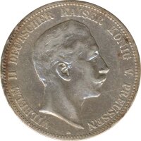 Preussen 5 Mark 1904 A Wilhelm II Silber*