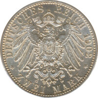 Baden 2 Mark 1902 G 50. Regierungsjubil&auml;um Silber*