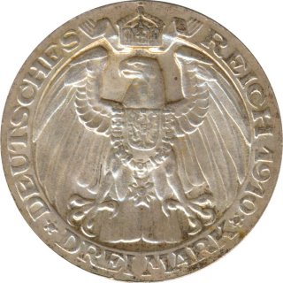 Preussen 3 Mark 1910 A 100 Jahre Universit�t Berlin Silber*