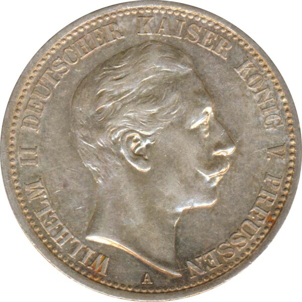 Preussen 2 Mark 1905 A Wilhelm II Silber*