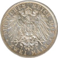 Preussen 2 Mark 1905 A Wilhelm II Silber*