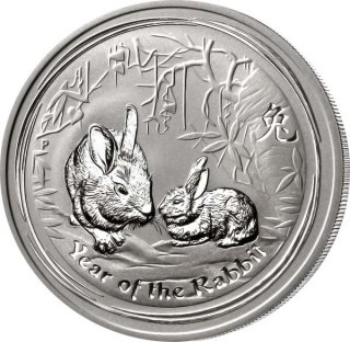 Australien Lunar 2 - 2011 Jahr des Hasen 2 Oz Silber*
