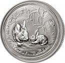 Australien Lunar 2 - 2011 Jahr des Hasen 2 Oz Silber*