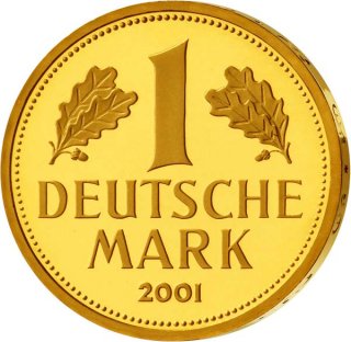 Deutschland 2001 - 1 DM in Gold G