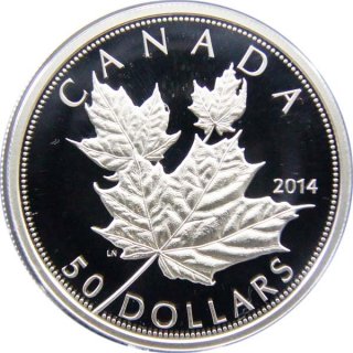 Kanada 2014 - Maple Leaf 5 Oz Silber PP*