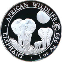 Somalia Republik 2014 - Elefant 1 Oz  mit Privy Pferd*
