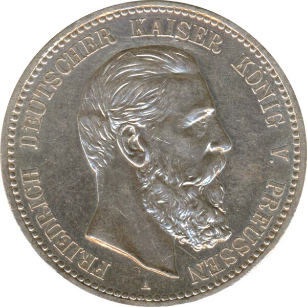 Preussen 5 Mark 1888 A Friedrich Silber*