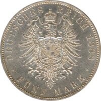 Preussen 5 Mark 1888 A Friedrich Silber*