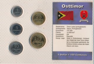 Osttimor Kursmünzenset 2004 stgl. verschweisst in Folie*