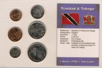 Trinidad & Tobago Kursm&uuml;nzenset verschweisst in Noppenfolie*